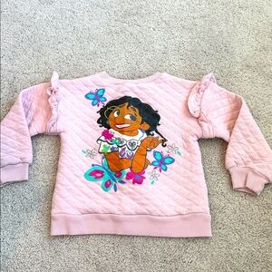 Disney Pink Quilted Kids Encanto Sweatshirt Size 4T